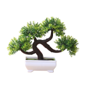 Piccolo albero artificiale in vaso 1 pz Pianta decorativa in plastica simulata Fiore finto Decorazione da tavolo Decorazione da giardino per casa e hotel 2
