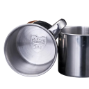 Piccolo mug in acciaio inossidabile con manico 100 ml 5.7 × 5 × 4.8 cm acciaio inox argento per caffè espresso degustazione casa ufficio 6