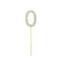 Pichet de gâteau Chiffre 0–9 Décoration dorée scintillante pour gâteau 10,5 cm Anniversaire Célébration Décoration de gâteau 2