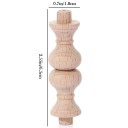 Picior de mobilă din lemn cu formă distinctivă turnată 6,5 cm lemn masiv natural deschis picior de mobilă pentru comodă dulap 2