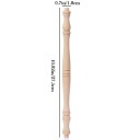 Picior din lemn pentru mobilier, formă lungă, turnată, 27,5 cm, lemn deschis natural, picior pentru masă, comodă sau mobilier înalt 2