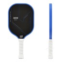 Pickleball Paddle with Cover and 2 Balls 40.6 x 19.1 x 1.6 cm Thermoformed Carbon Foam Edge Textured Surface Black with Blue Trim 2