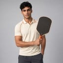 Pickleball racket hybrid verlengd 41,9 x 19 x 1,6 cm Schuimkern met dubbele dichtheid Ruwe carbon Bruin met oranje handvat 2