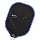 Pickleball racket met hoes en 2 ballen 40,6 x 19,1 x 1,6 cm Thermogevormde koolstof Foam rand Textuur oppervlak Zwart met blauwe rand 3