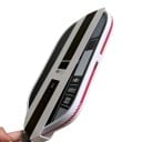 Pickleballracket met verlengde vorm Volledig ingekapseld Dikte 16 mm Schuimkern TFP Zwart met witte rand Voor training en wedstrijden 3
