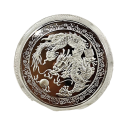 Pièce commémorative avec dragon chinois 4 cm Pièce de collection avec dragon du zodiaque chinois Pièce chinoise peinte et dorée avec dragon Pièce métallique pour l'année du Dragon dans un étui transparent 5