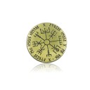 Pièce de monnaie viking du Nord Pièce commémorative avec motif viking Pièce de collection avec runes et protection en plastique 4 cm 1
