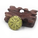 Pièce de monnaie viking du Nord Pièce commémorative avec motif viking Pièce de collection avec runes et protection en plastique 4 cm 5