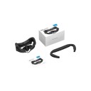 Pièce faciale pour casque VR avec champ de vision réglable cadre rembourré avec protection du nez et aérations en couleur gris foncé 2