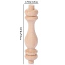 Pied en bois pour meuble en forme tourné 9,5 cm bois naturel pied clair pour armoire, commode ou table 2