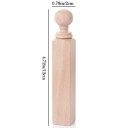 Pied en bois pour meuble forme carrée avec tête ronde 12 cm bois massif naturel clair pied pour commode armoire table 2