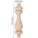 Pied en bois pour meubles profil tourné 7,3 cm bois clair naturel pied pour commode, armoire ou petit meuble 2