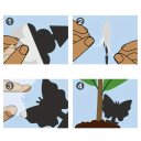 Pièges collants noirs double face pour insectes 24 pièces en forme de papillon et de fleur pour la protection des plantes en pot et au jardin 5
