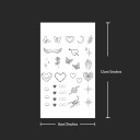 Pieniä väliaikaisia tatuointeja sormille Henna-tyyliin 1 pala tatuointipaperia 12 x 8 cm Erilaisia aiheita Hienovaraisia tatuointeja Helppo kiinnittää Elegantti vartalon koristelu 3