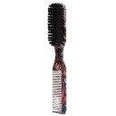 Pieptene dublu pentru păr și barbă Pieptene din plastic cu perie Instrument de styling pentru frizerie cu imprimeu pentru utilizare acasă și profesională 10