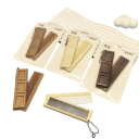 Pieptene pliabil 2 în 1 cu oglindă în formă de ciocolată Accesoriu cosmetic compact 4