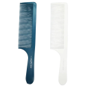 Pieptene profesional pentru tăierea părului din plastic antistatic cu mâner plat și dinți fini pentru separarea cărării și stilizarea părului 1