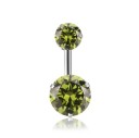 Piercing au nombril avec deux pierres J3524 17