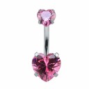 Piercing au nombril en forme de cœur 12