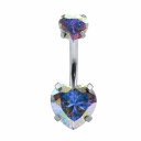 Piercing au nombril en forme de cœur 19