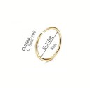Piercing circular 0,8 x 8 mm Dorado de acero inoxidable quirúrgico Anillo minimalista accesorio delicado para uso diario 2