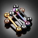Piercing de langue en forme d'haltère 2
