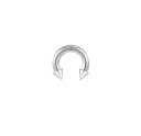 Piercing do nosa septum 5 x 16 x 8 mm Podkovovitý tvar s hrotmi z nehrdzavejúcej ocele Výrazný piercing do nosnej priehradky 1