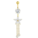 Piercing en acier inoxydable chirurgical Diamant avec étoile Bijou corporel élégant et scintillant pour le piercing de l'oreille 1