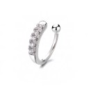 Piercing falso per naso senza perforazione 1 pz Anello aperto con zirconi 8 mm Clip per naso e cartilagine dell'orecchio 1