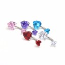 Piercing ombelicale a forma di cuore 8