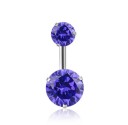 Piercing per ombelico con due pietre J3524 15