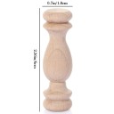 Pierna de madera para muebles con forma decorativa torneada 6 cm madera maciza natural clara pata de mueble para cómoda armario 2