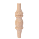 Pierna de madera para muebles perfil torneado forma compacta 7,5 cm madera maciza natural clara pata para armario cómoda 1