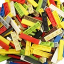 Piese de construcție 100 bucăți 0,8 x 3,2 x 0,33 cm Mix de culori Blocuri subțiri pentru copii Piese de schimb pentru construcție Extindere a creativității în asamblare 2