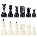 Piezas de ajedrez de plástico Juego clásico de piezas de ajedrez para jugar en casa y en torneos Piezas duraderas en blanco y negro 1