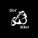 Pige biker bil klistermærke 4