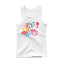 Pige sommer tanktop uden ærmer 100% bomuld Ensfarvet t-shirt med tegneseriemotiv af slik og søde sager Sødt top til børn Forskellige farver 5