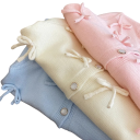 Pige strikket cardigan med sløjfe Blå sweater med O-hals og knapper Bomuld Sødt børnetop Elegant jakke til små piger Forår Efterår 3 Pige strikket cardigan med sløjfe Blå sweater med O-hals og knapper Bomuld Sødt børnetop Elegant jakke til små piger Forår Efterår 3