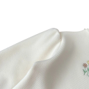 Pige vinter varm strikket sweater Tyk top med pufærmer og blomsterbroderi Elegant børnet-shirt til efterår og vinter Forskellige farver 4 Pige vinter varm strikket sweater Tyk top med pufærmer og blomsterbroderi Elegant børnet-shirt til efterår og vinter Forskellige farver 4