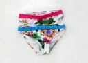 Pigebikini med blomsterprint og sløjfebælte J1268 2