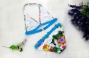 Pigebikini med blomsterprint og sløjfebælte J1268 5