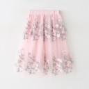 Pigenederdel med blomster L1081 5