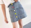Piger denim nederdel L1048 5