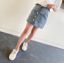 Piger denim nederdel L1048 3