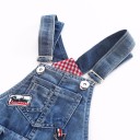 Piger denimshorts med bibs 2