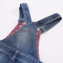 Piger denimshorts med bibs 3