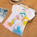 Piger enhjørning T-shirt B1431 8