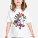 Piger enhjørnings-t-shirt B1499 1