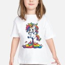 Piger enhjørnings-t-shirt B1499 16