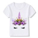 Piger enhjørnings-t-shirt B1545 7